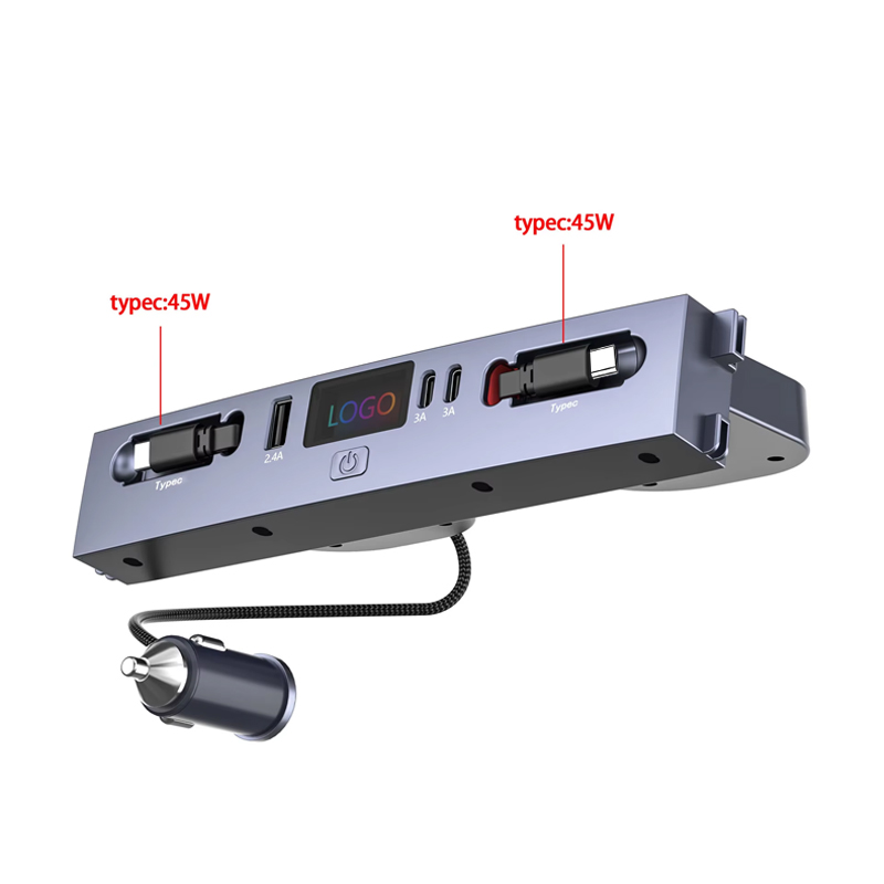 Usb Hub Type C - Hub Caricabatterie per Auto Multi-Porta, Adattatore
